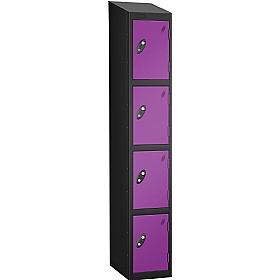 Equinox Black Antibacterial Sloping Top Lockers -