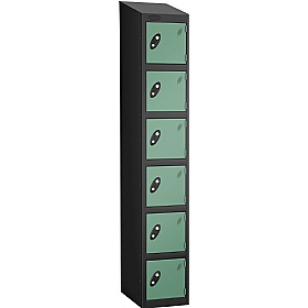 Equinox Black Antibacterial Sloping Top Lockers -