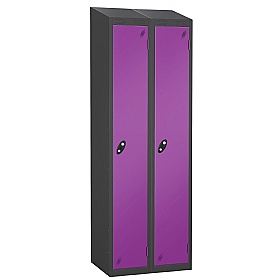 Equinox Black Antibacterial Sloping Top Lockers -