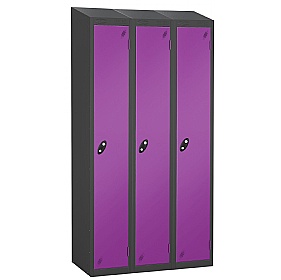 Equinox Black Antibacterial Sloping Top Lockers