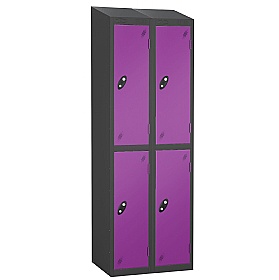 Equinox Black Antibacterial Sloping Top Lockers -