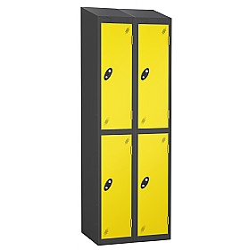 Equinox Black Antibacterial Sloping Top Lockers -