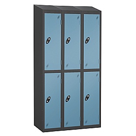 Equinox Black Antibacterial Sloping Top Lockers -