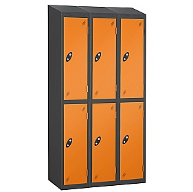 Equinox Black Antibacterial Sloping Top Lockers -