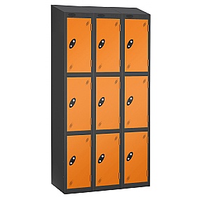 Equinox Black Antibacterial Sloping Top Lockers