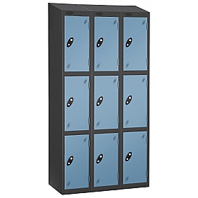 Equinox Black Antibacterial Sloping Top Lockers -