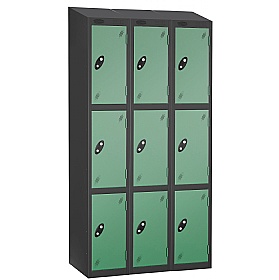 Equinox Black Antibacterial Sloping Top Lockers -