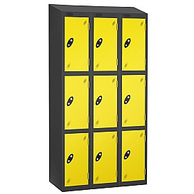 Equinox Black Antibacterial Sloping Top Lockers -