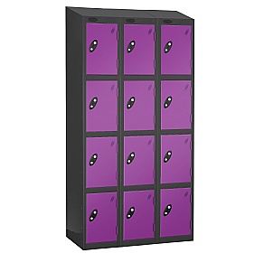 Equinox Black Antibacterial Sloping Top Lockers -
