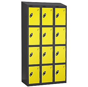 Equinox Black Antibacterial Sloping Top Lockers -