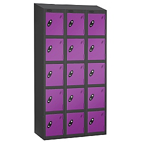 Equinox Black Antibacterial Sloping Top Lockers
