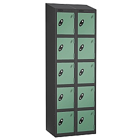 Equinox Black Antibacterial Sloping Top Lockers -