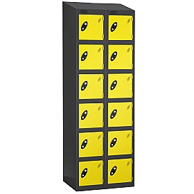 Equinox Black Antibacterial Sloping Top Lockers -