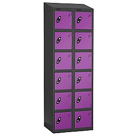 Equinox Black Antibacterial Sloping Top Lockers -