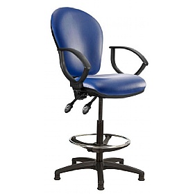 Ascot High Back Vinyl Draughtsman Chairs