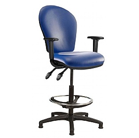 Ascot High Back Vinyl Draughtsman Chairs
