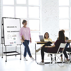 Bi Office Creation Station Magnetic Flipchart Easel - Display Equipment