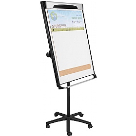 Bi Office Mastervision Mobile Magnetic Flipchart Easel - Display Equipment