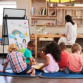 Bi Office Creation Station Magnetic Flipchart Easel - Display Equipment