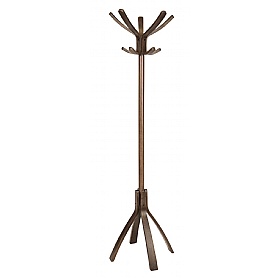 Cafe Dark Wood Office Coat Stand