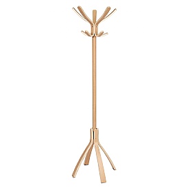 Cafe Light Wood Office Coat Stand