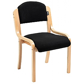 Guest Wooden Frame Stacking Office Chairs