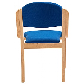 Guest Wooden Frame Stacking Office Chair