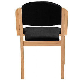 Guest Wooden Frame Stacking Office Chair