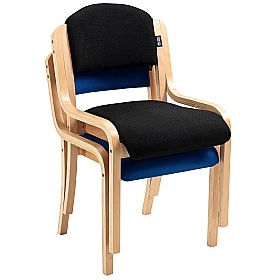 Guest Wooden Frame Stacking Office Chair