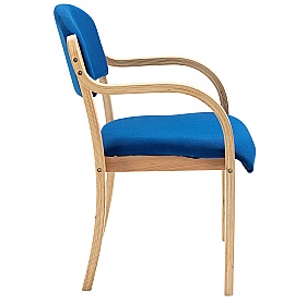 Guest Wooden Frame Stacking Office Armchairs - Office Chairs