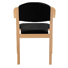 Guest Wooden Frame Stacking Office Armchairs - Office Chairs