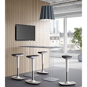 Empire White Sit Stand Stool