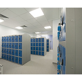 Atom Silver Antibacterial Sloping Top Lockers