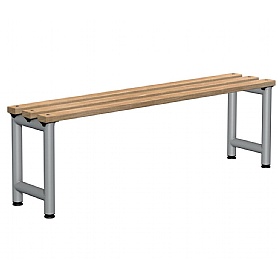 Single Wooden Slat Cloakroom Bench - School Furniture