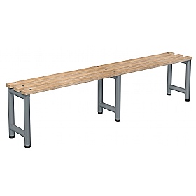 Single Wooden Slat Cloakroom Bench - School Furniture