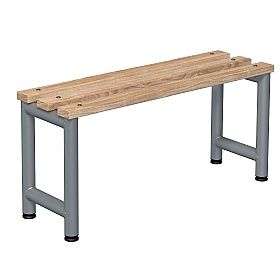 Single Wooden Slat Cloakroom Bench