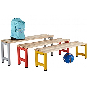 Single Wooden Slat Cloakroom Bench - School Furniture