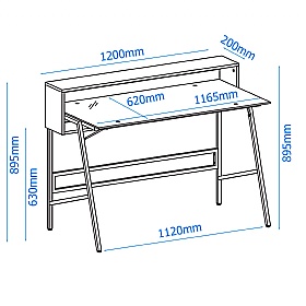 Morgan Glass Home Office Desk