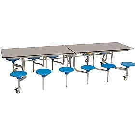 12 Seat Rectangular Mobile Folding School Dining Tables