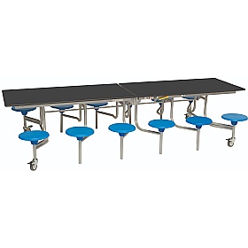 12 Seat Rectangular Mobile Folding School Dining Tables - Breakout & Canteen