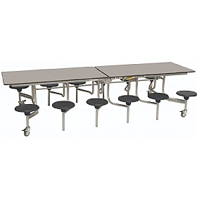 12 Seat Rectangular Mobile Folding School Dining Tables - Breakout & Canteen