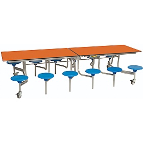 12 Seat Rectangular Mobile Folding School Dining Tables - Breakout & Canteen