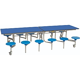 12 Seat Rectangular Mobile Folding School Dining Tables - Breakout & Canteen