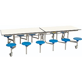 12 Seat Rectangular Mobile Folding School Dining Tables - Breakout & Canteen
