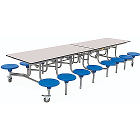 16 Seat Rectangular Mobile Folding School Dining Tables