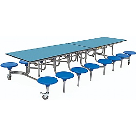 16 Seat Rectangular Mobile Folding School Dining Tables - Breakout & Canteen