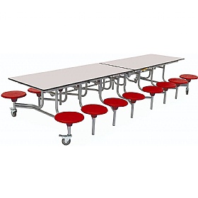 16 Seat Rectangular Mobile Folding School Dining Tables - Breakout & Canteen