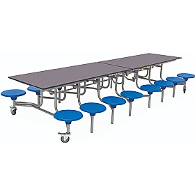 16 Seat Rectangular Mobile Folding School Dining Tables - Breakout & Canteen