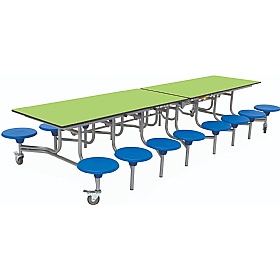 16 Seat Rectangular Mobile Folding School Dining Tables - Breakout & Canteen