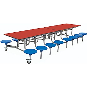 16 Seat Rectangular Mobile Folding School Dining Tables - Breakout & Canteen